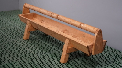Holztrog mit Holm und Füßen Länge 2,00 m