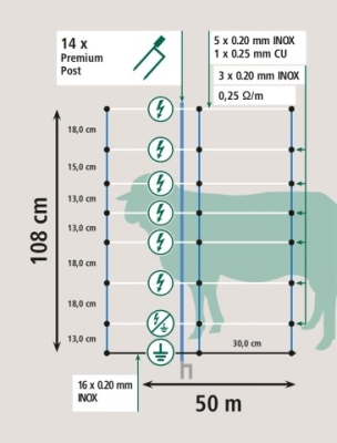 AKO TitanNet Premium Plus 108/2  50m