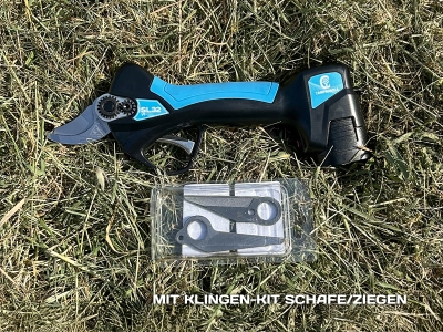 Elektrische Klauenschere mit 2 Akkus