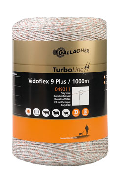 Gallagher Vidoflex 9 TurboLine TurboLine Plus 1000 m weiß (gedreht)