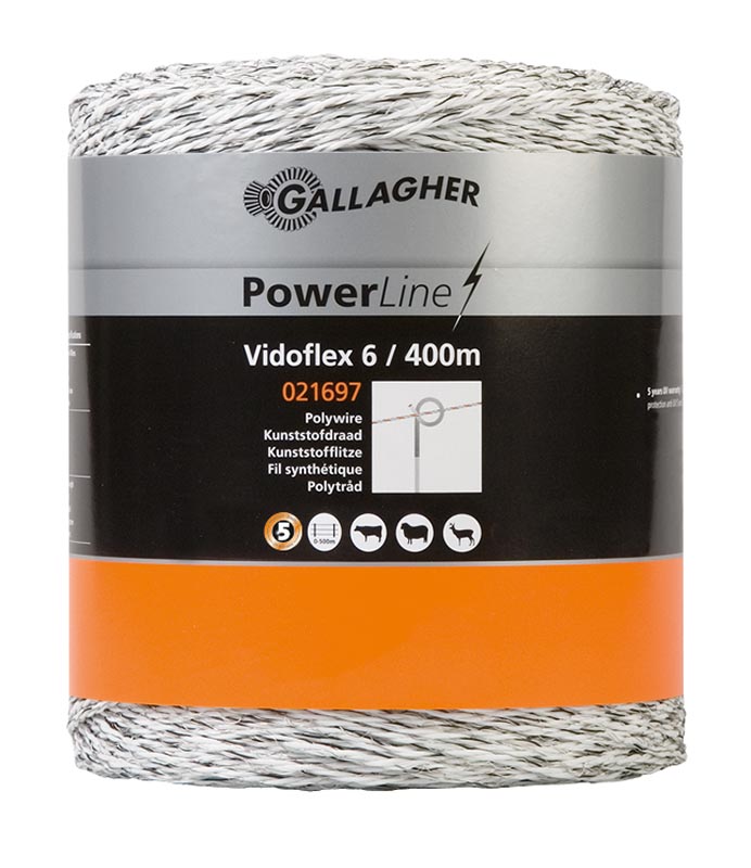 Gallagher Vidoflex 6 PowerLine 400 m weiß