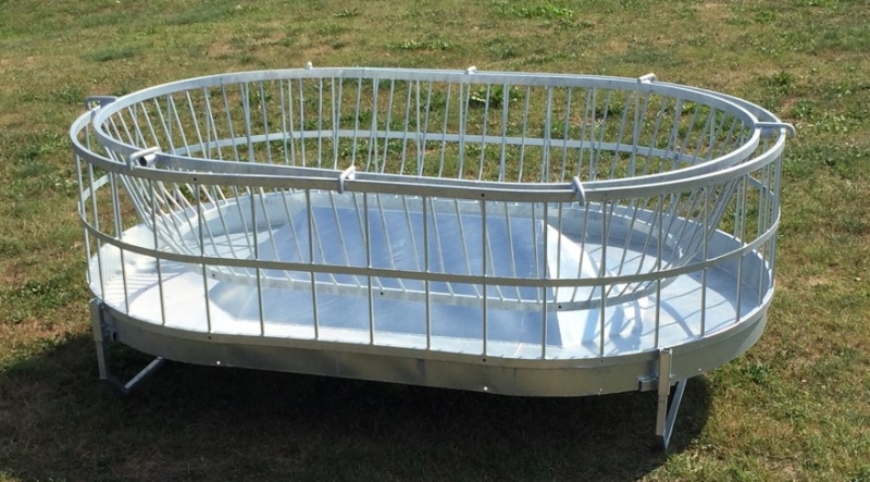 Rundballenraufe Oval mit Innenring und -kegel
