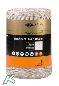 Gallagher Vidoflex 9 TurboLine Plus 1000 m weiß (gedreht)