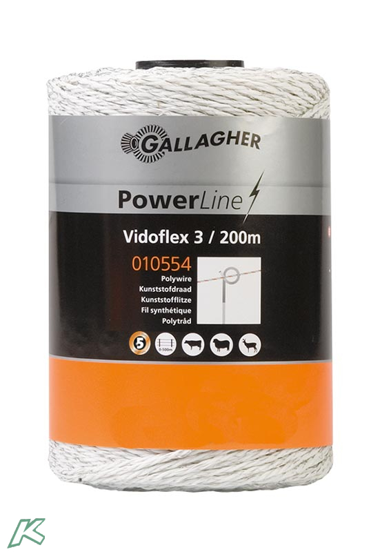 Gallagher Vidoflex 3 PowerLine 200 m weiß