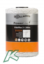 Gallagher Vidoflex 3 PowerLine 200 m weiß